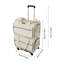 2-Layer Rolling Pet Carrier With Mesh Windows