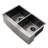 36" L x 21" W Gunmetal Black 16-Gauge T304 Stainless Steel Farmhouse Apron Front 60/40 Double Bowl Kitchen Sink with Accessories