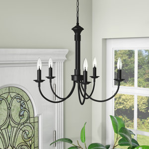 Richeson 5 - Light Candle Style Empire Chandelier