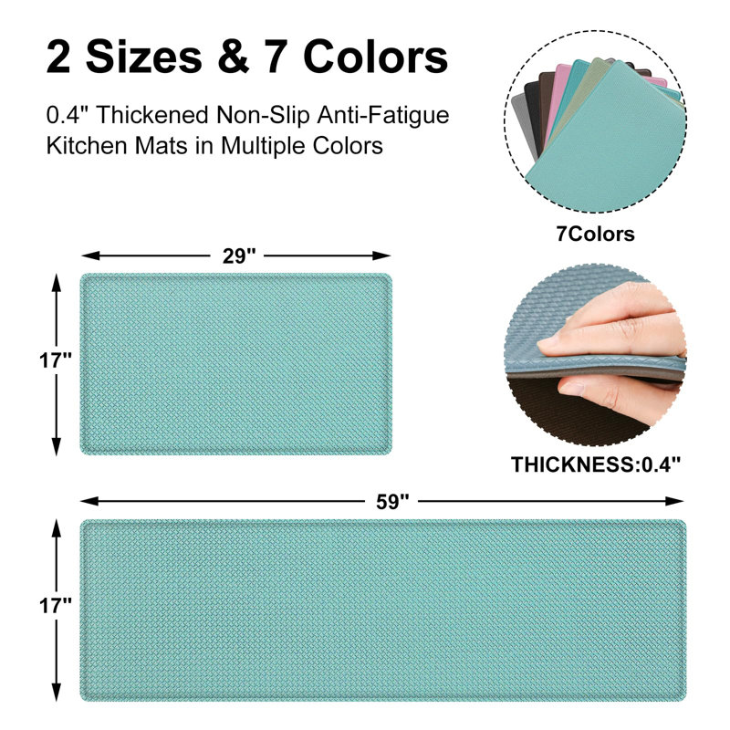 Ensemble de 2 tapis de cuisine anti-fatigue