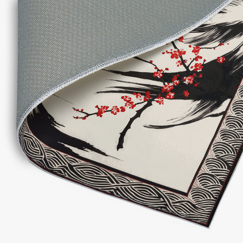 Tapis intérieur et extérieur Scarlet Branches, Rectangle 9 pi x 12 pi