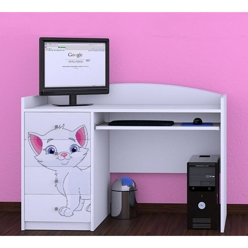 Quade 125cm Computer Desk, White