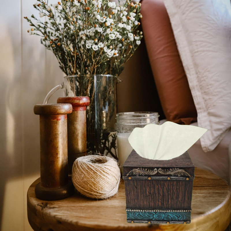 Couvre-boîte en mouchoir en résine