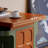 Vintage Forest Style Foldable Height Adjustable Solid Wood Coffee Table