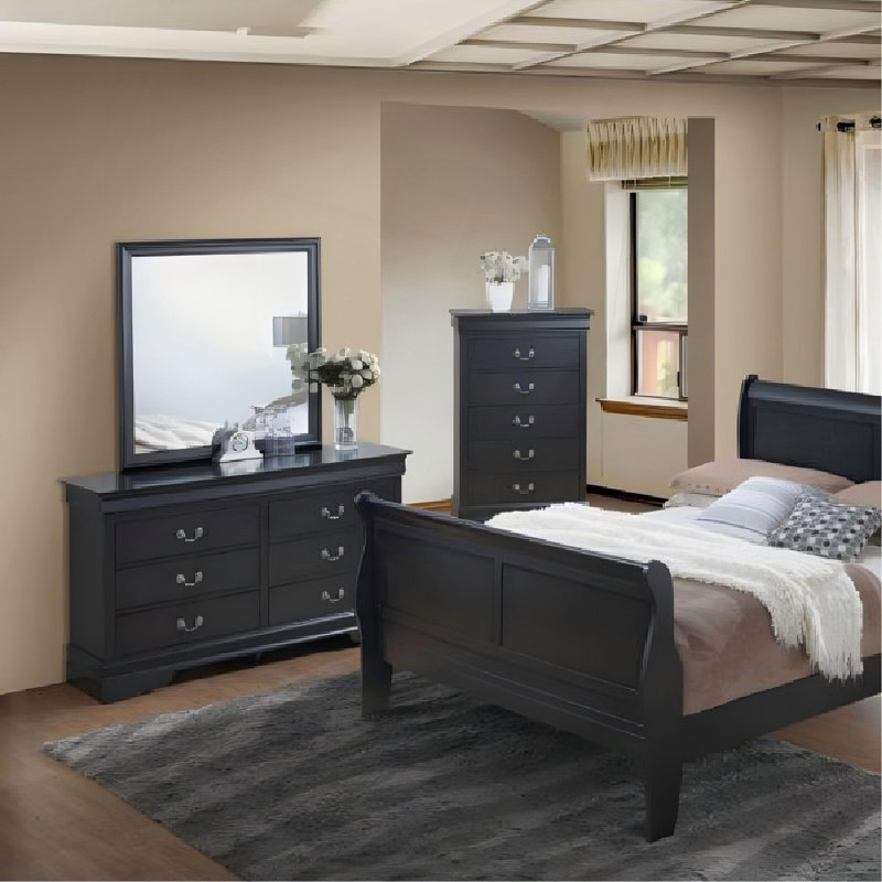 Commode élégante noire