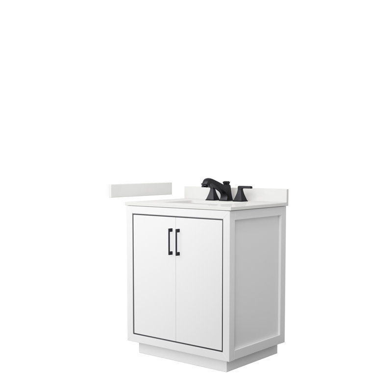 30'' W Single Vanity, WDX13347, White, Brushed Nickel