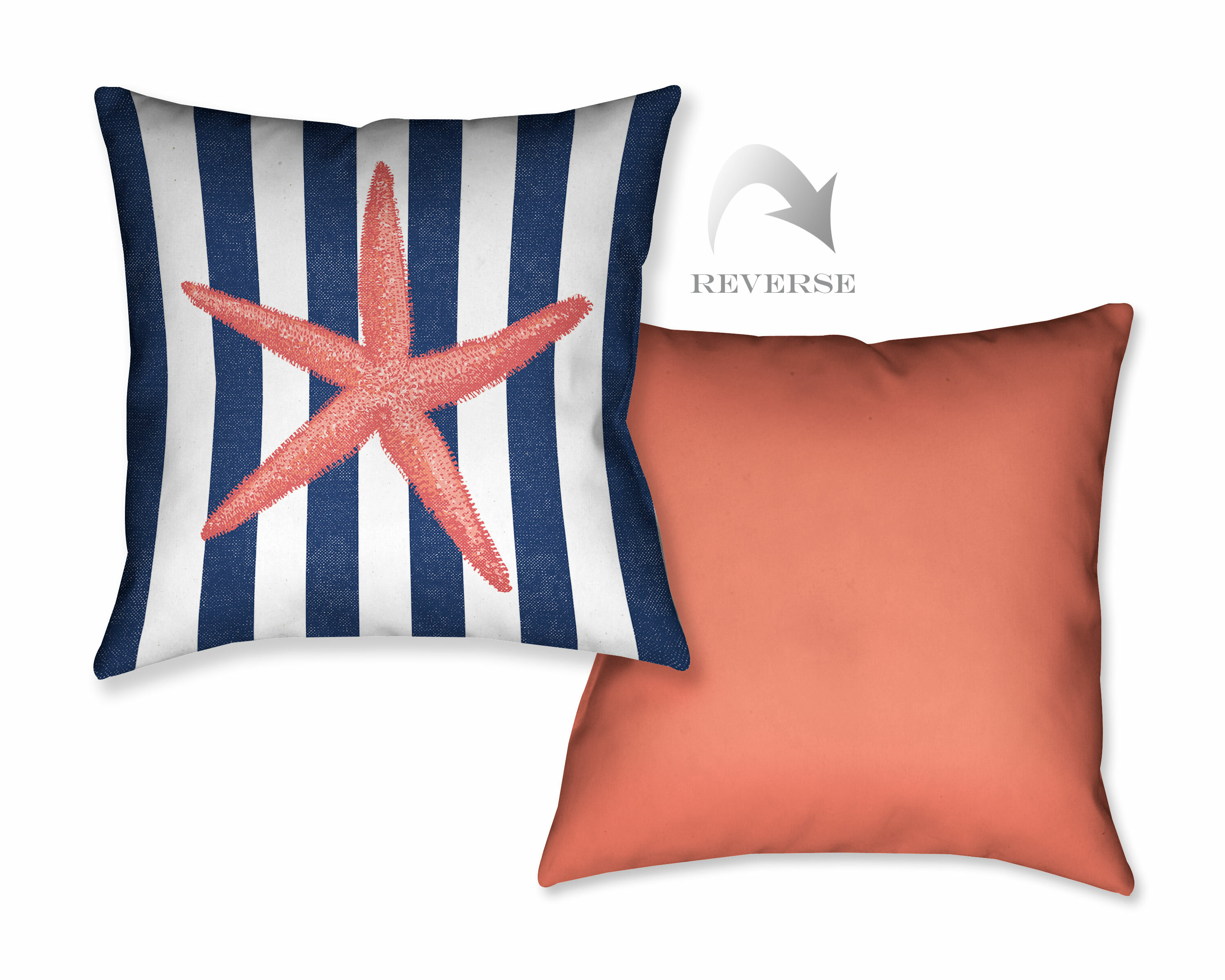 Starfish throw outlet pillows