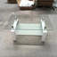 Table basse de salon en verre trempé transparent, 2 couches