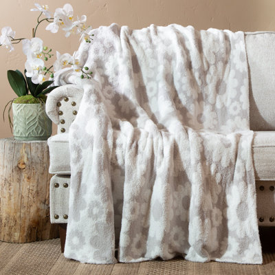 Daisy Grey Stretchy Blanket