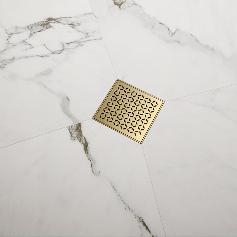4'' W Grid, Satin Gold