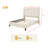 Upholstered Chanel Tufted High Platform Bed-665623184