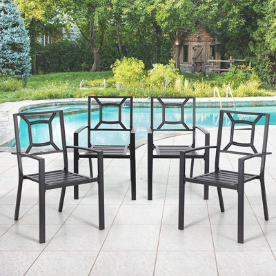 Althouse Stacking Patio Dining Armchair by Red Barrel Studio
