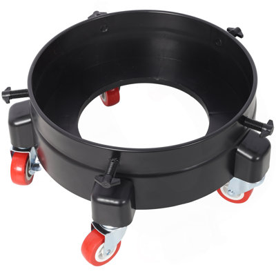 11 1/4 Inch Bucket Dolly, Removable Rolling Bucket Dolly Easy Push 5 Roll Swivel Casters To Move 360 Degree Turning For 5 Gallon Buckets Car Wash System Detailing Smoother Maneuvering, Black