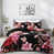 Black/Red Floral