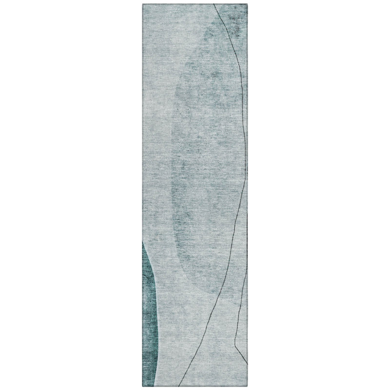 Charlisha Washable Abstract Indoor / Outdoor Rug, Runner 2'3" x 7'6"