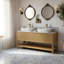 60-inch freestanding bathroom vanity with two ceramic sinks-121071570