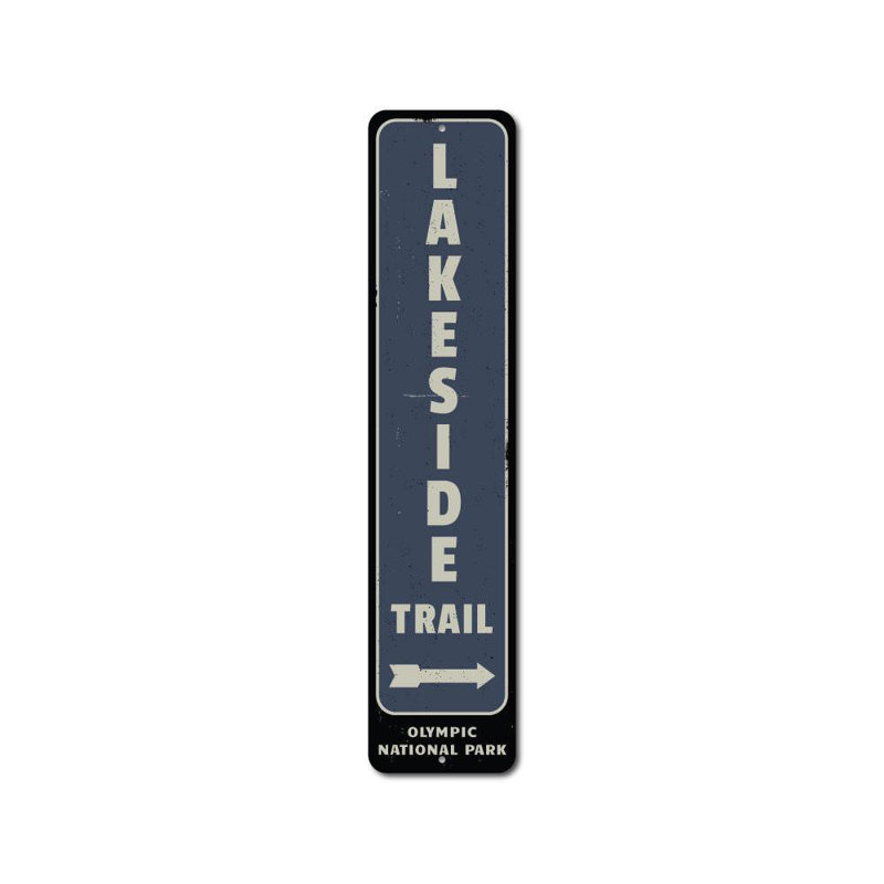 Plaque en aluminium Lakeside Trail Arrow, H 4 po x l 18 po x P 0,04 po