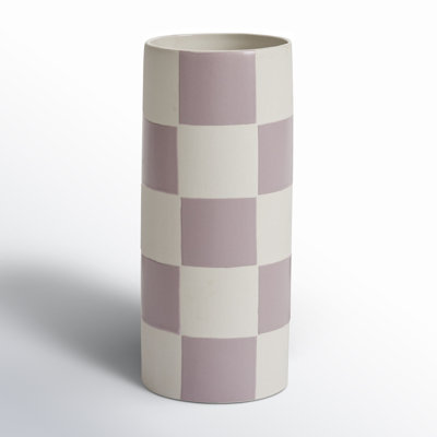 Checkerboard Vase 5"x 12"