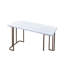 Bureau, bureau d'écriture blanc et doré