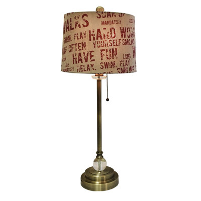 Ensemble de lampe de table 28" relaxing expression print Milstein