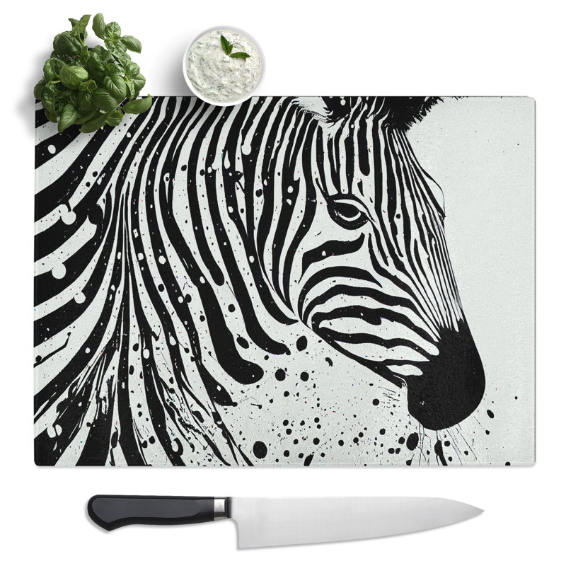 Zebra  Glass Chopping Board