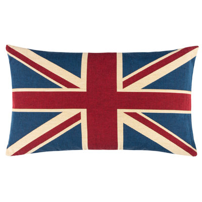 Union Jack Flag Rectangular Lumbar Cushion