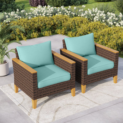 Premium All-Weather Wicker Outdoor Lounge Chair
