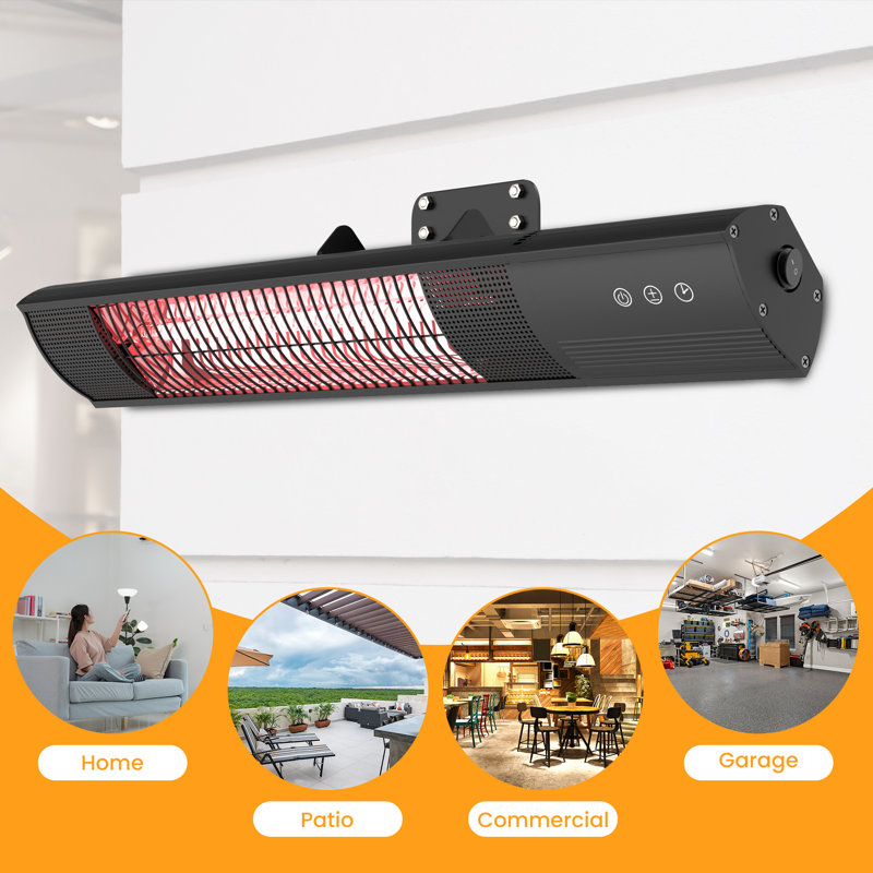 Chauffe-terrasse électrique 1500W avec minuterie
