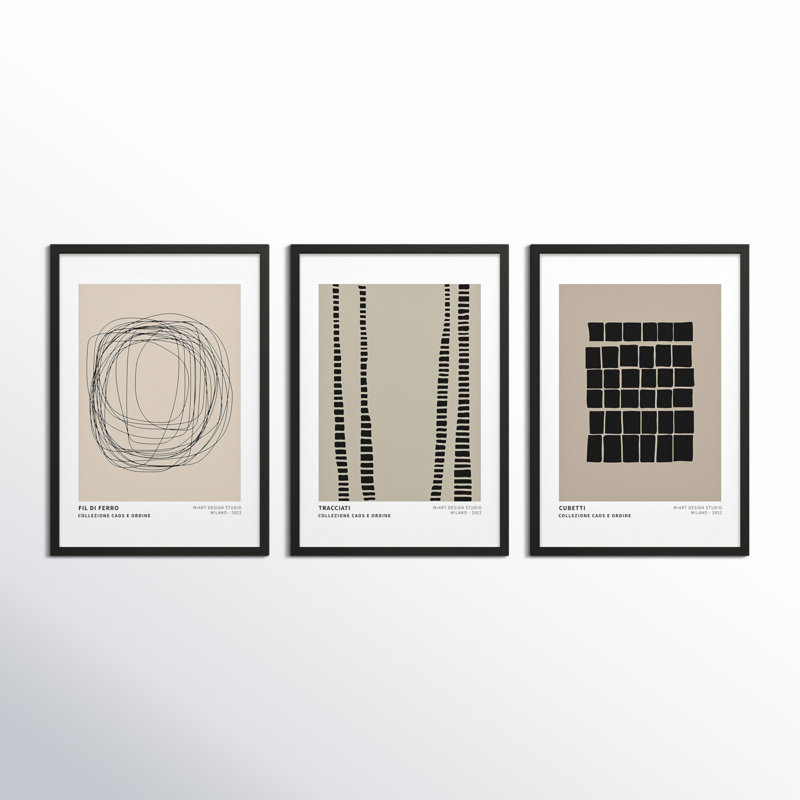Caos E Ordine 2, Black Framed Paper, 30" H x 63" W x 1.25" D