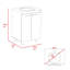 Meuble-lavabo de 24 po Khari, armoire de plancher, porte double, deux tablettes - blanc