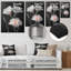 Décoration murale œillets parfumés monochrome noir et blanc II - Œillets-954635208-917785203