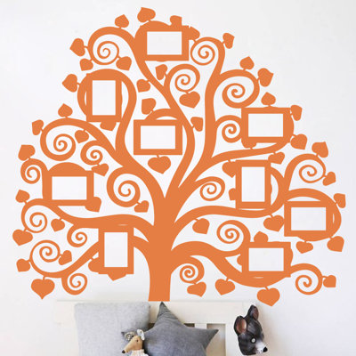Décalcomanie murale images arbre familial