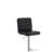 Contemporary Bar Stools (2) - Adjustable, Black Leather, Adjustable Stool Pair (2) , Plating-1297677580