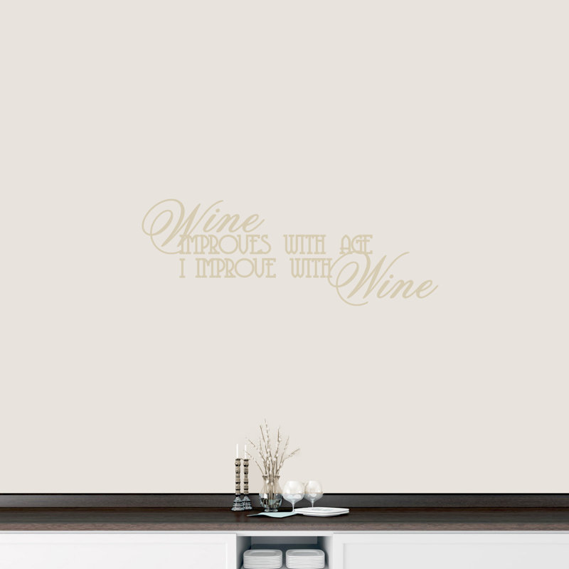 Décalcomanie murale à vin, Beige clair