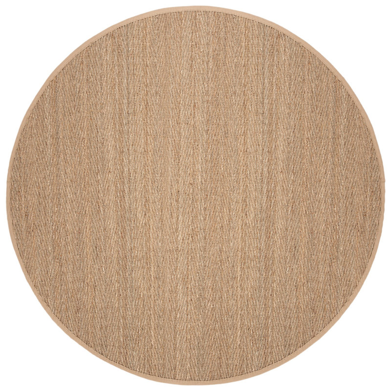 Tapis naturel / beige Carolene Seagrass, Rond 8 pi