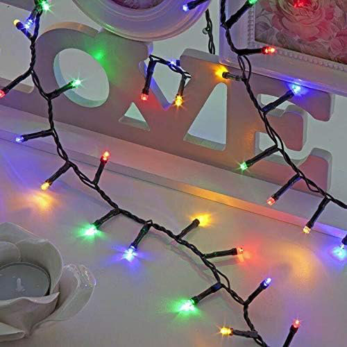 LED Indoor / Outdoor String Lights, Multicolour , 12cm H x 12.5cm L x 4cm D