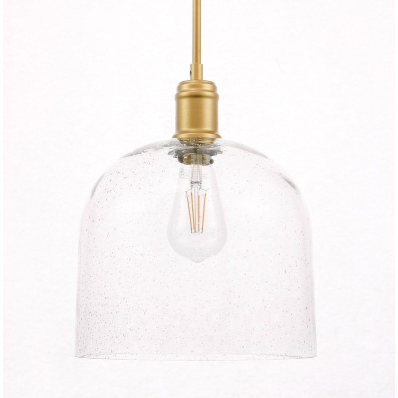 Merseles 1 - Light Single Pendant, 8.5" H x 6" W x 6" D, Chrome
