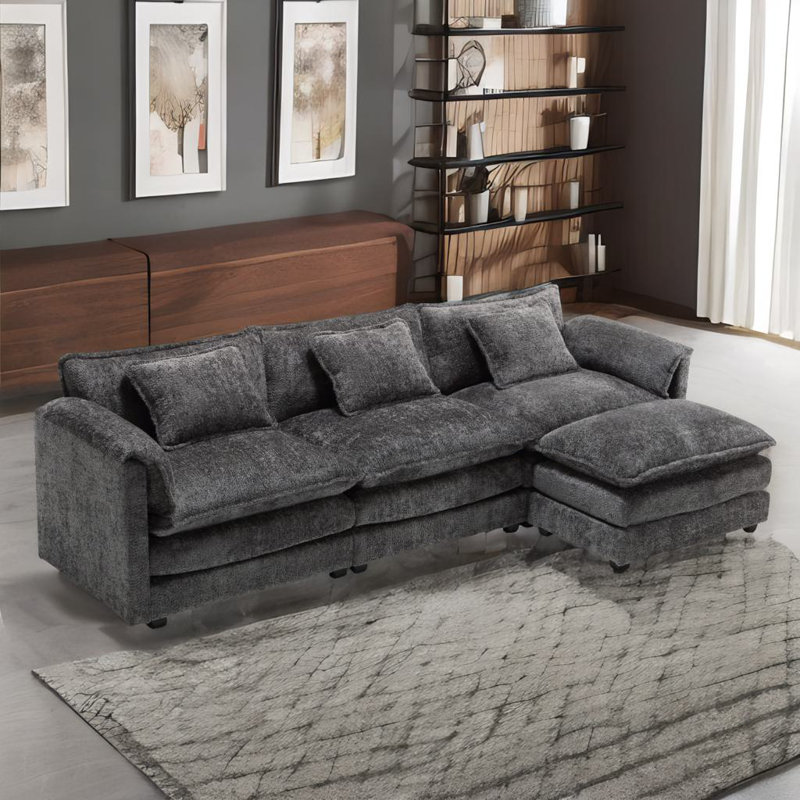 L-shape Sectional Sofa, Gray