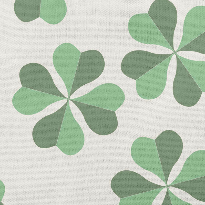 Housse et insert de coussin rectangulaire d'extérieur Lucky Patch St. Patrick's Day, Laurier vert