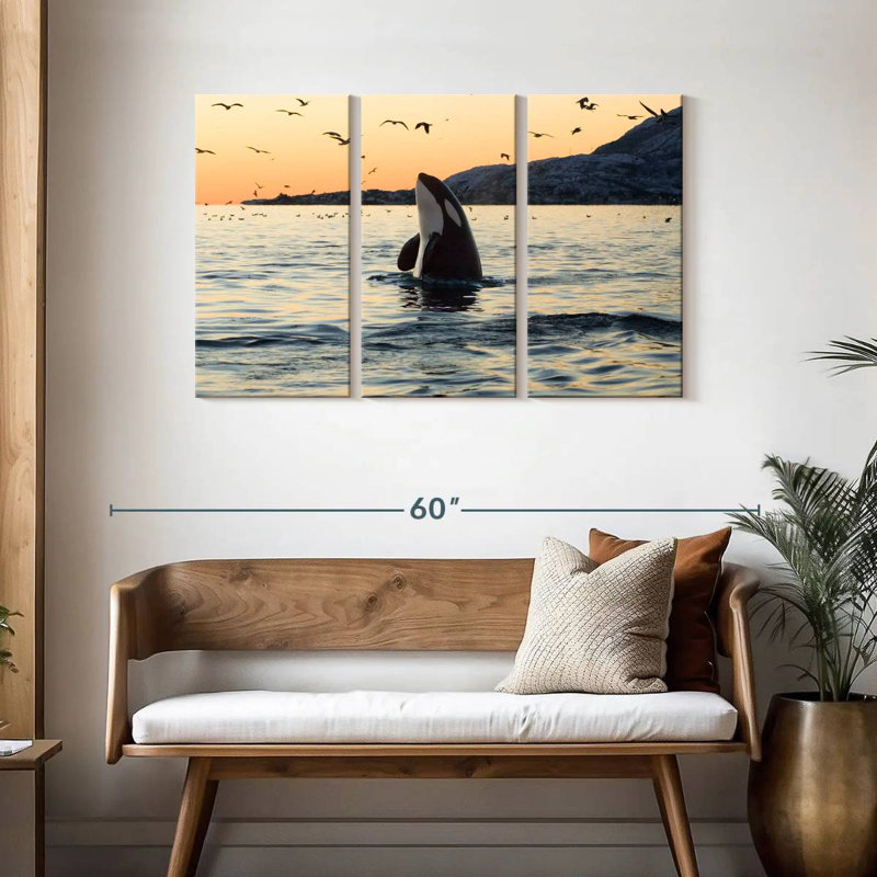 Spyhopping Orca Whale, 28" H x 45" W