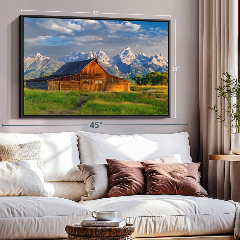 Architecture «Grand Teton National Park Wyoming, reproduction sur toile», H 25 po x l 37 po