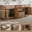 Tremolo 72" Double Bathroom Vanity With Engineered Marble Top-847802629