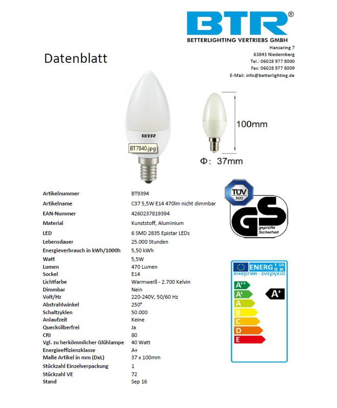 Camden 5W E14 LED Lightbulbs