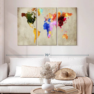 Carte du monde abstrait Aliaz