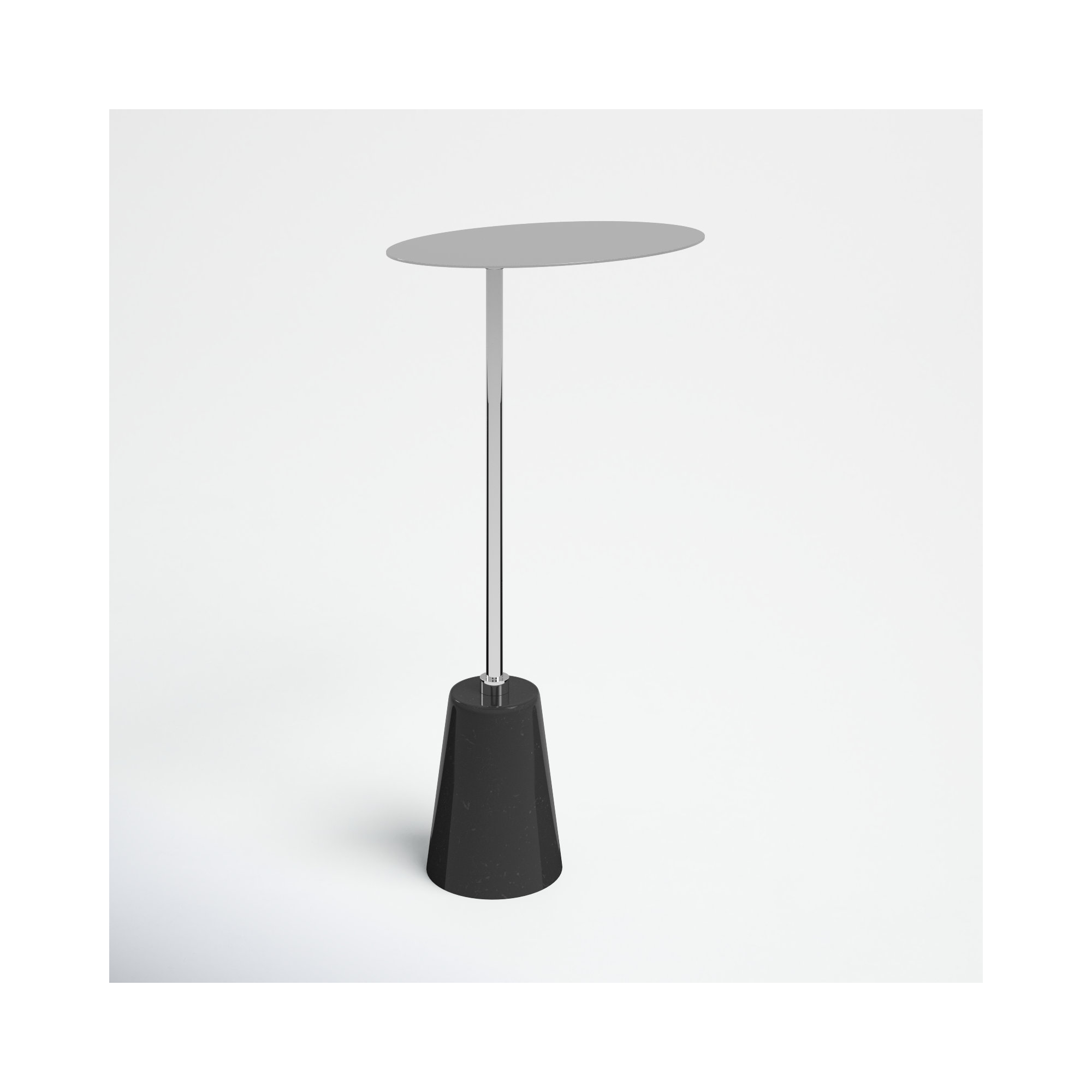 Churchill End Table, Black, Silver/Gray