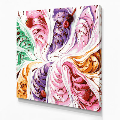 «Desserts Frozen yogurt», art mural sur toile