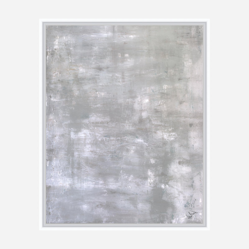 Abstract Print by John Beard, 26" H x 22" W x 2" D, White Floater Framed