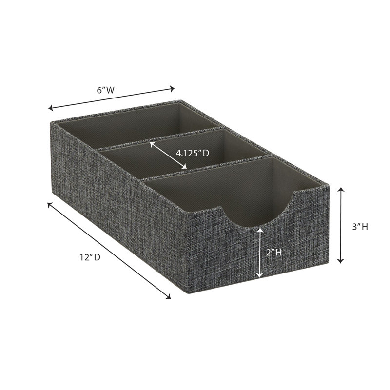 Plateau rigide à 3 compartiments, Graphite