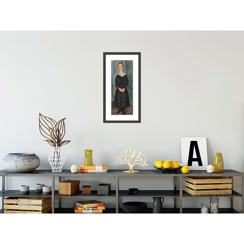 «La Jeune bonne» par Amedeo Modigliani, impression giclée sur cadre, H 15,63 po x l 29,5 po