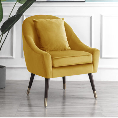 Giddings Velvet Barrel Chair
